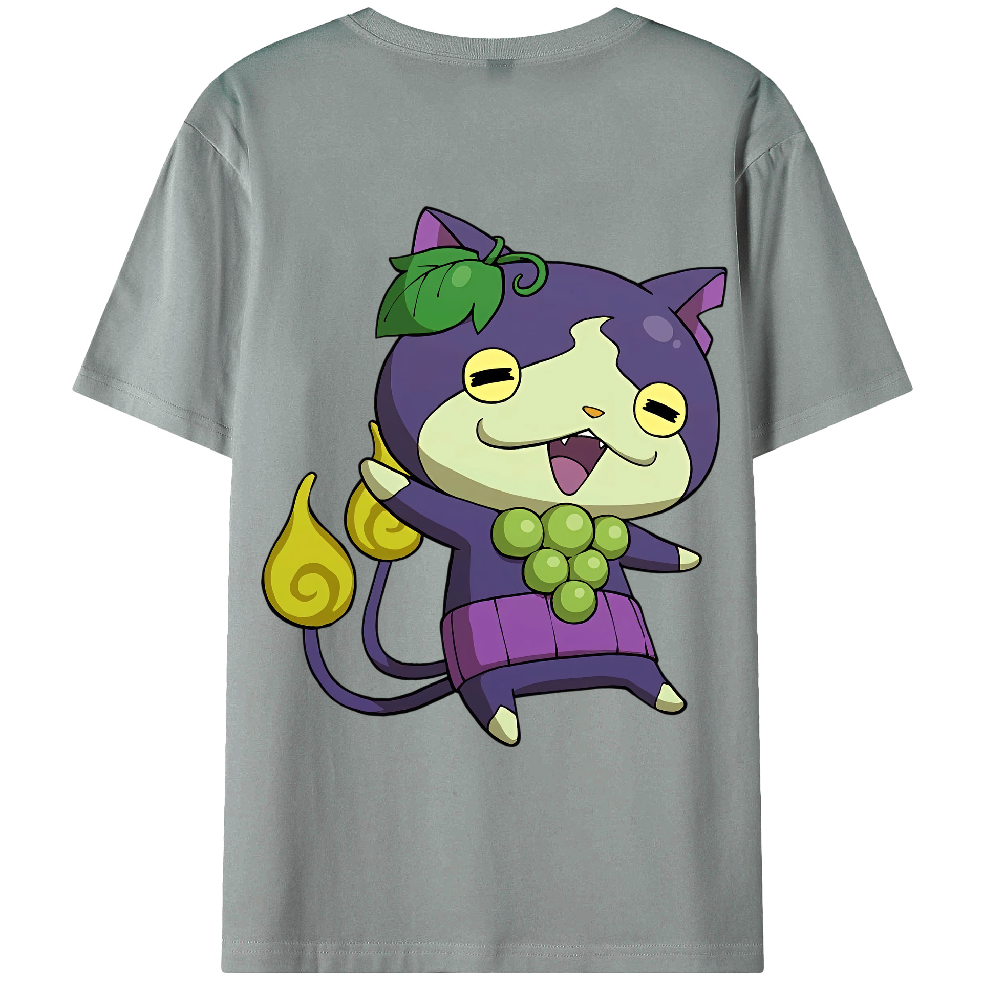 （画像用） 妖怪ウォッチ Yo-kai Watch 綿100％ メンズ半袖Tシャツ（バックプリント） 通気性